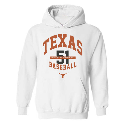 Texas - NCAA Baseball : Seth Werchan - Classic Fashion Shersey Hooded Sweatshirt-0