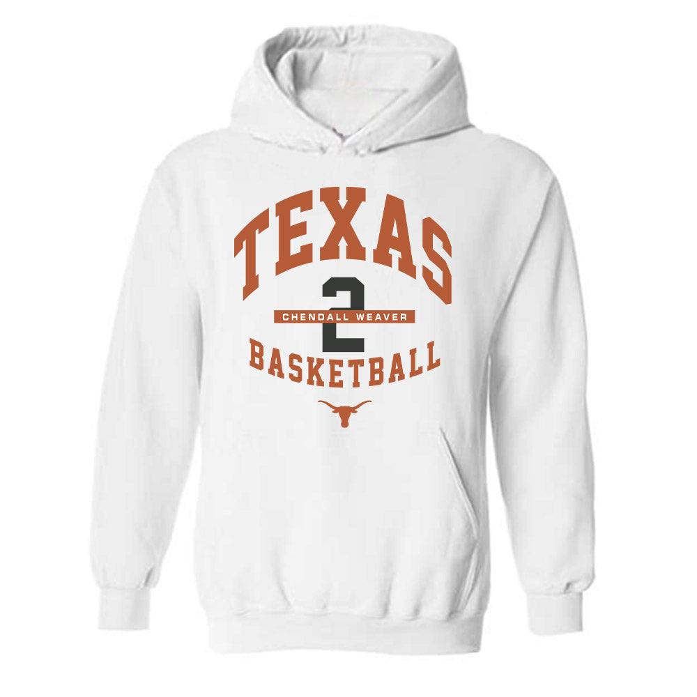 Texas - NCAA Men's Basketball : Chendall Weaver - Classic Fashion Shersey Hooded Sweatshirt-0