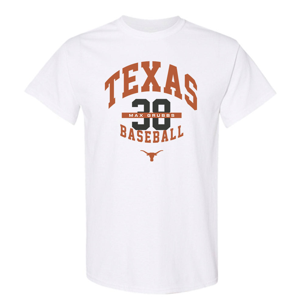 Texas - NCAA Baseball : Max Grubbs - Classic Fashion Shersey T-Shirt-0