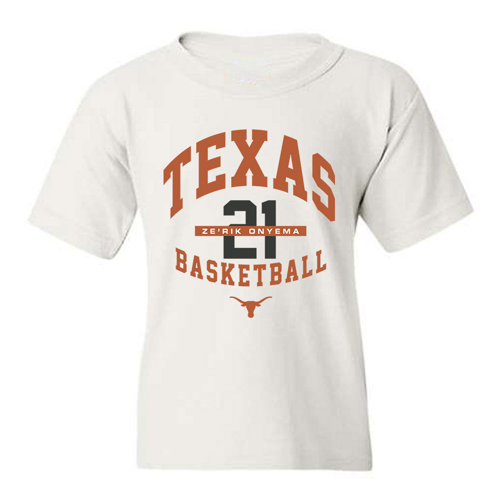 Texas - NCAA Men's Basketball : Ze’rik Onyema - Classic Fashion Shersey Youth T-Shirt-0