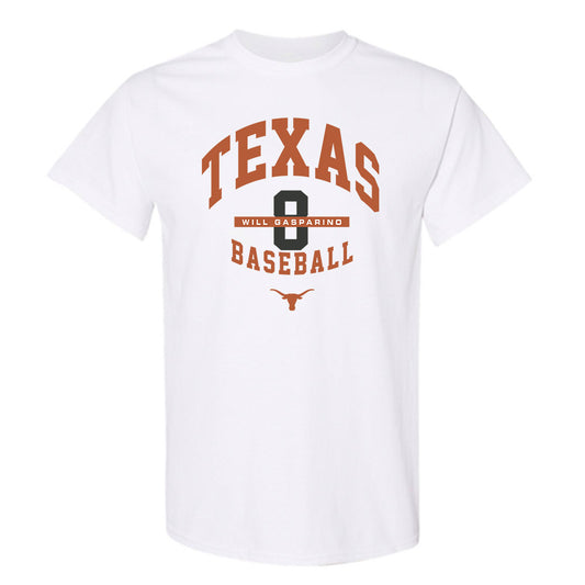 Texas - NCAA Baseball : Will Gasparino - Classic Fashion Shersey T-Shirt-0