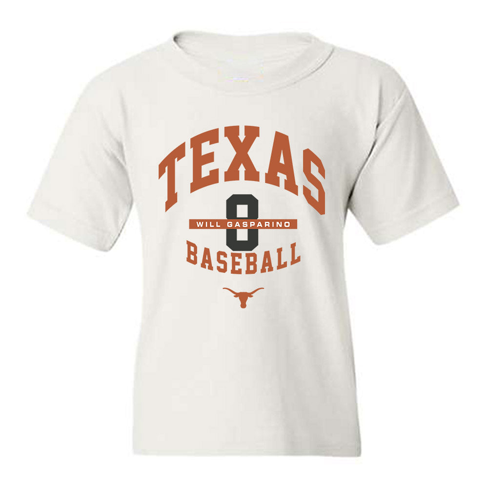 Texas - NCAA Baseball : Will Gasparino - Classic Fashion Shersey Youth T-Shirt-0