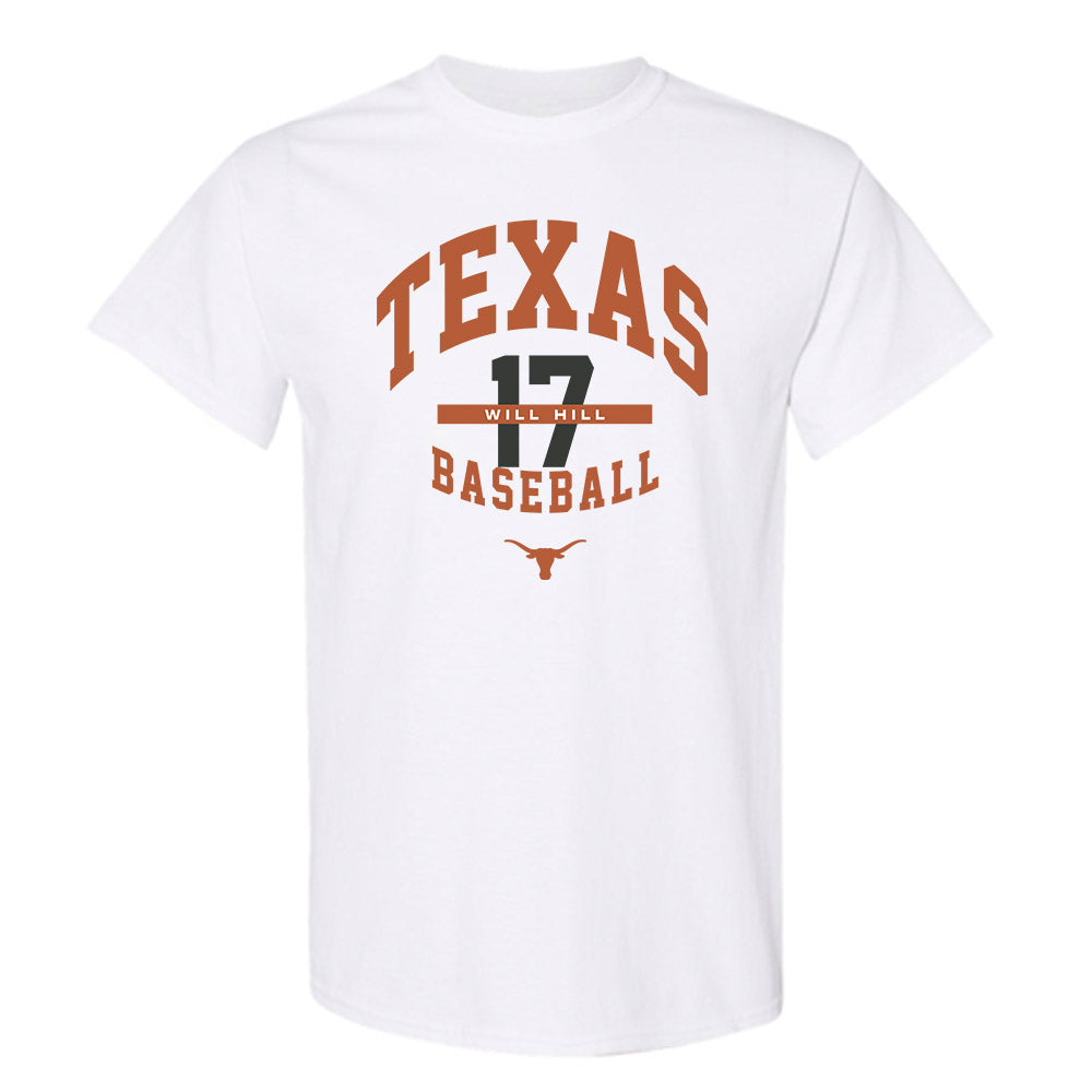 Texas - NCAA Baseball : Will Hill - Classic Fashion Shersey T-Shirt-0