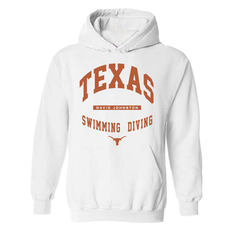 Texas - NCAA Men's Swimming & Diving : David Johnston - Classic Fashion Shersey Hooded Sweatshirt-0