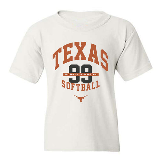 Texas - NCAA Softball : Sophia Simpson - Classic Fashion Shersey Youth T-Shirt-0