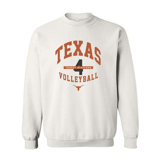 Texas - NCAA Women's Volleyball : Torrey Stafford - Classic Fashion Shersey Crewneck Sweatshirt-0
