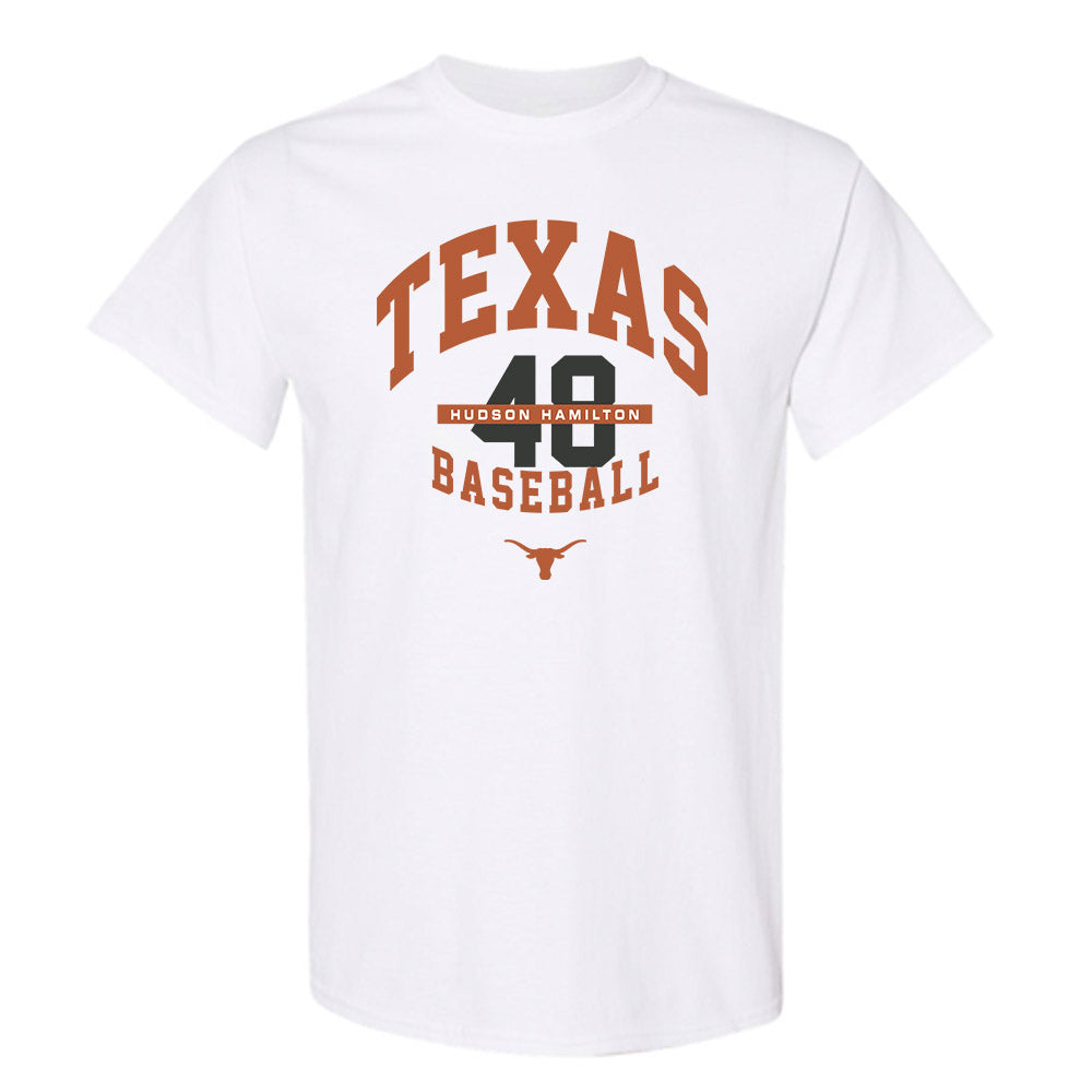 Texas - NCAA Baseball : Hudson Hamilton - Classic Fashion Shersey T-Shirt-0