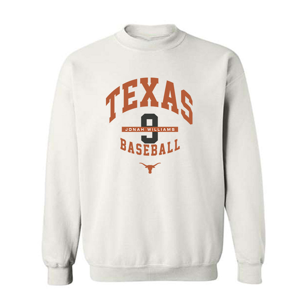 Texas - NCAA Baseball : Jonah Williams - Classic Fashion Shersey Crewneck Sweatshirt-0
