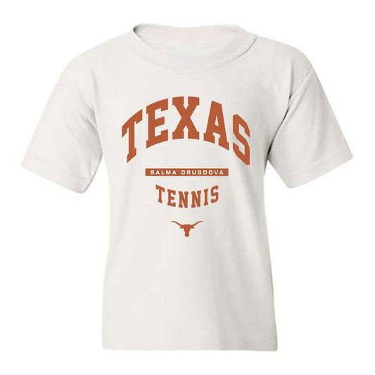 Texas - NCAA Women's Tennis : Salma Drugdova - Classic Fashion Shersey Youth T-Shirt-0