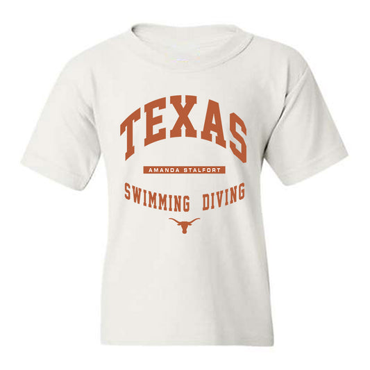 Texas - NCAA Women's Swimming & Diving : Amanda Stalfort - Classic Fashion Shersey Youth T-Shirt-0