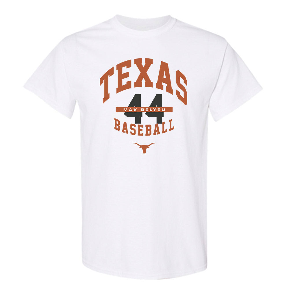 Texas - NCAA Baseball : Max Belyeu - Classic Fashion Shersey T-Shirt-0