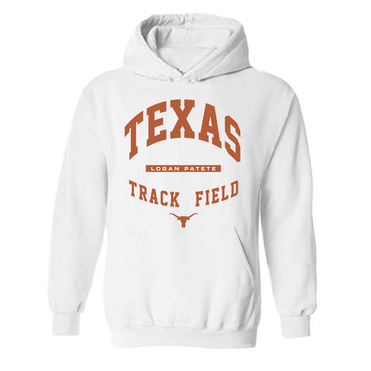 Texas - NCAA Men's Track & Field : Logan Patete - Classic Fashion Shersey Hooded Sweatshirt-0