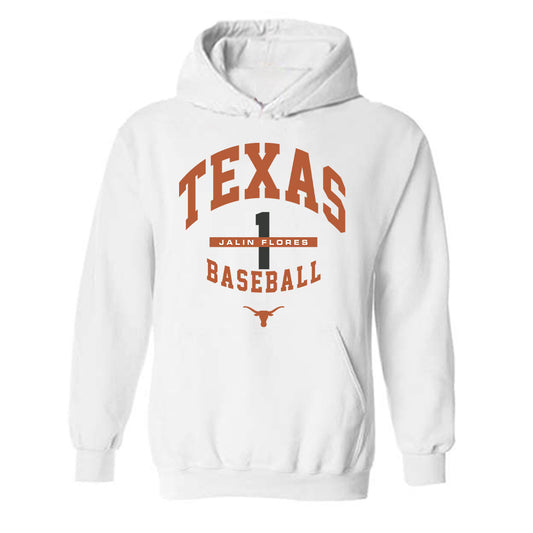 Texas - NCAA Baseball : Jalin Flores - Classic Fashion Shersey Hooded Sweatshirt-0