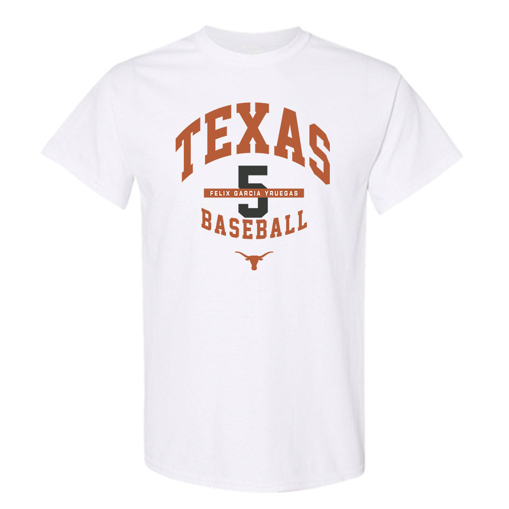 Texas - NCAA Baseball : Felix Garcia Yruegas - Classic Fashion Shersey T-Shirt-0