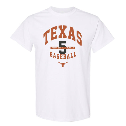 Texas - NCAA Baseball : Felix Garcia Yruegas - Classic Fashion Shersey T-Shirt-0