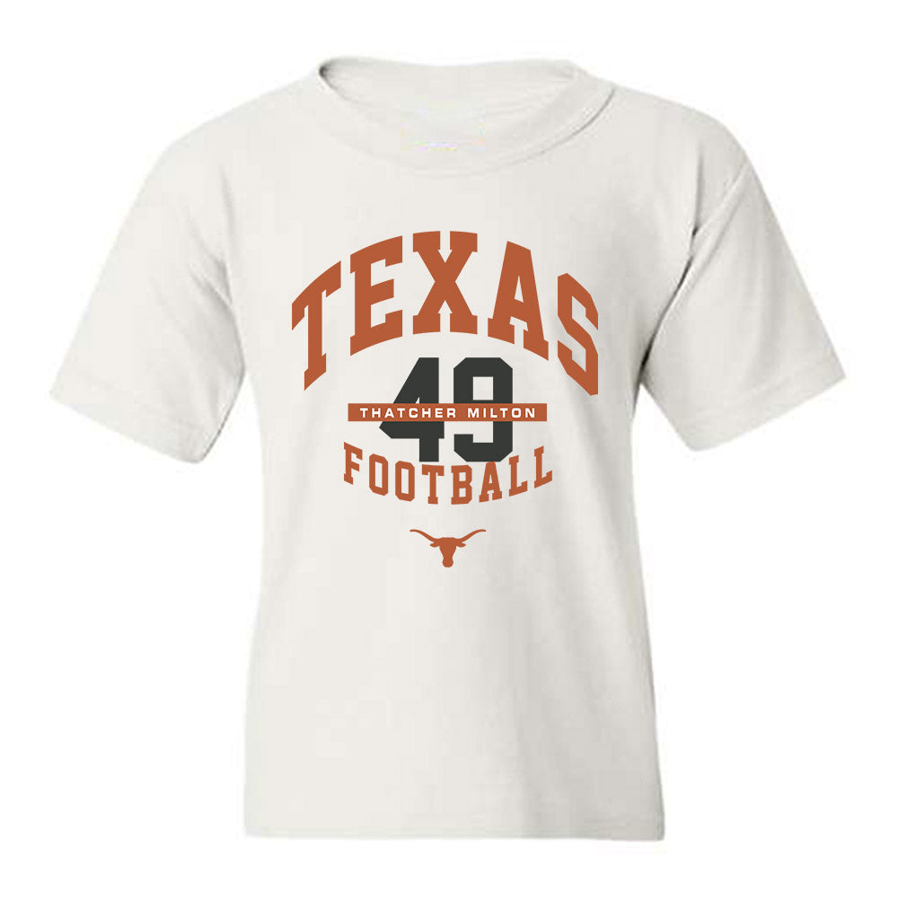 Texas - NCAA Football : Thatcher Milton - Classic Fashion Shersey Youth T-Shirt-0