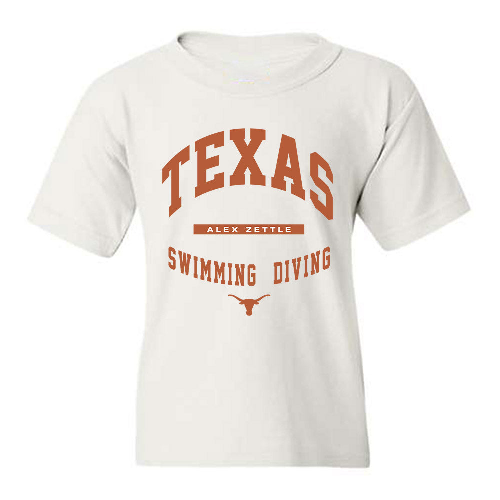 Texas - NCAA Men's Swimming & Diving : Alex Zettle - Classic Fashion Shersey Youth T-Shirt-0