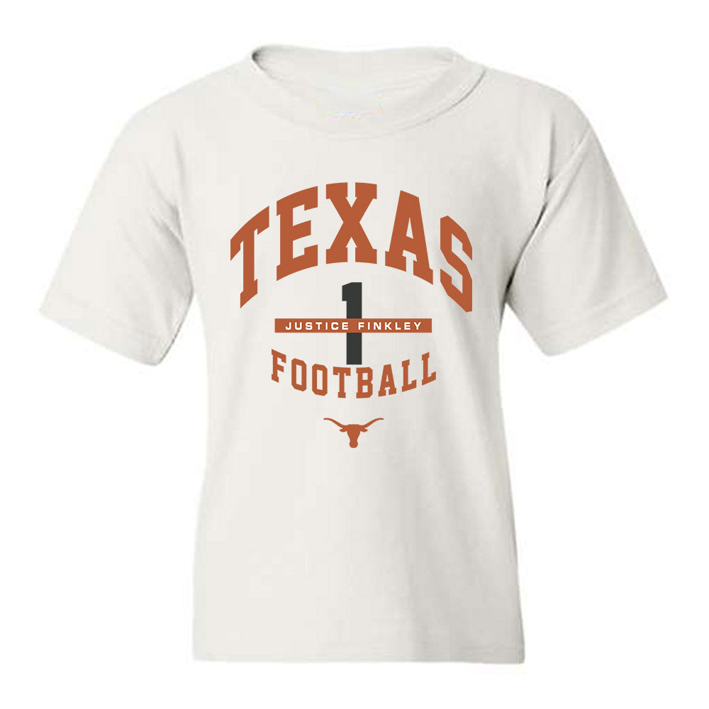 Texas - NCAA Football : Justice Finkley - Classic Fashion Shersey Youth T-Shirt-0