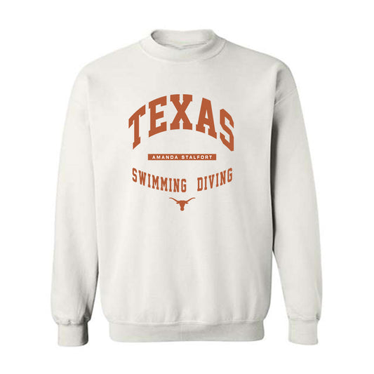 Texas - NCAA Women's Swimming & Diving : Amanda Stalfort - Classic Fashion Shersey Crewneck Sweatshirt-0