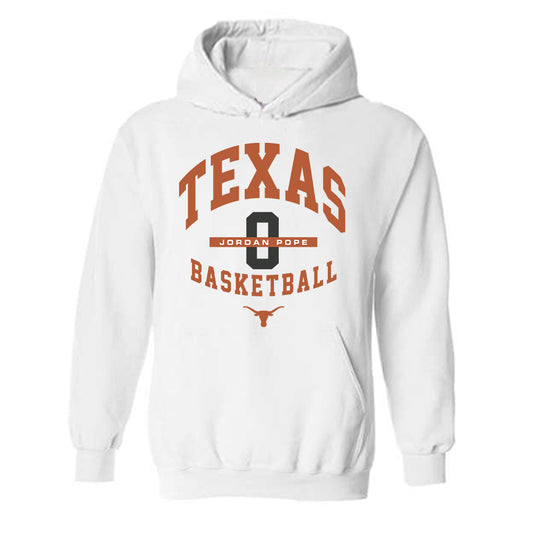 Texas - NCAA Men's Basketball : Jordan Pope - Classic Fashion Shersey Hooded Sweatshirt-0