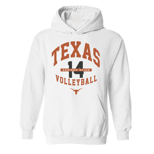 Texas - NCAA Women's Volleyball : Addison Gaido - Classic Fashion Shersey Hooded Sweatshirt-0