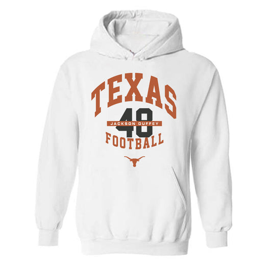 Texas - NCAA Football : Jackson Duffey - Classic Fashion Shersey Hooded Sweatshirt-0