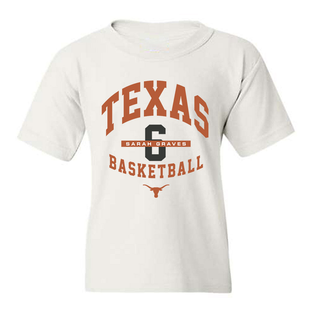 Texas - NCAA Women's Basketball : Sarah Graves - Classic Fashion Shersey Youth T-Shirt-0