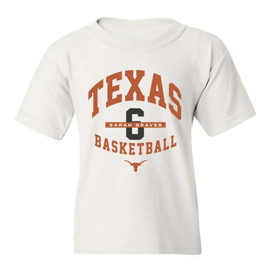 Texas - NCAA Women's Basketball : Sarah Graves - Classic Fashion Shersey Youth T-Shirt-0