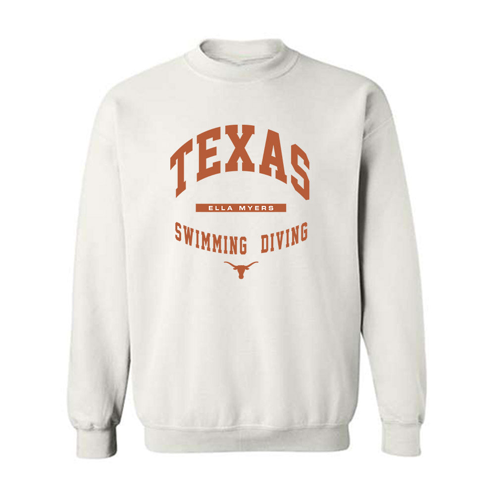 Texas - NCAA Women's Swimming & Diving : Ella Myers - Classic Fashion Shersey Crewneck Sweatshirt-0