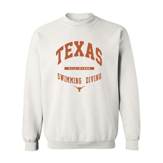 Texas - NCAA Women's Swimming & Diving : Ella Myers - Classic Fashion Shersey Crewneck Sweatshirt-0