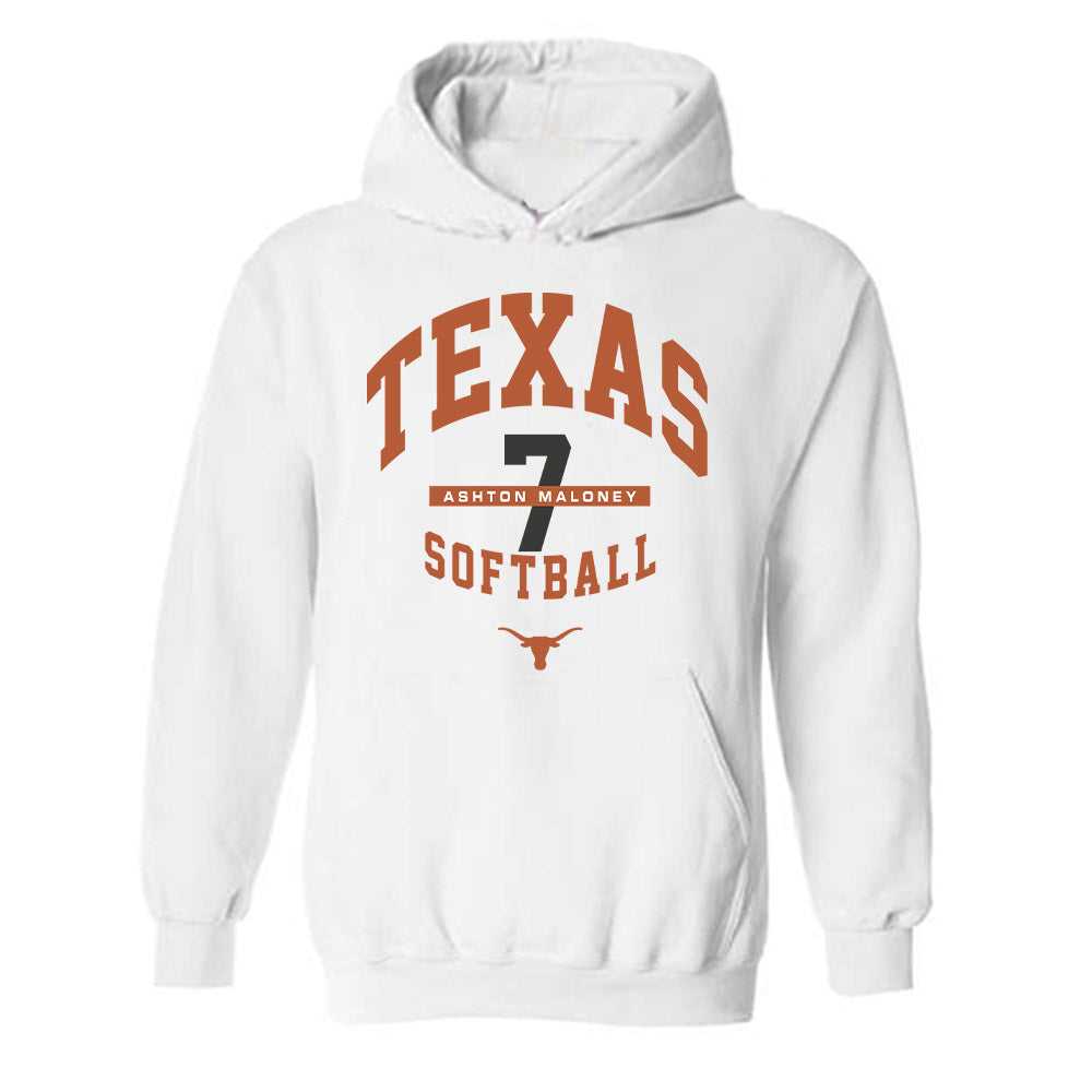 Texas - NCAA Softball : Ashton Maloney - Classic Fashion Shersey Hooded Sweatshirt-0