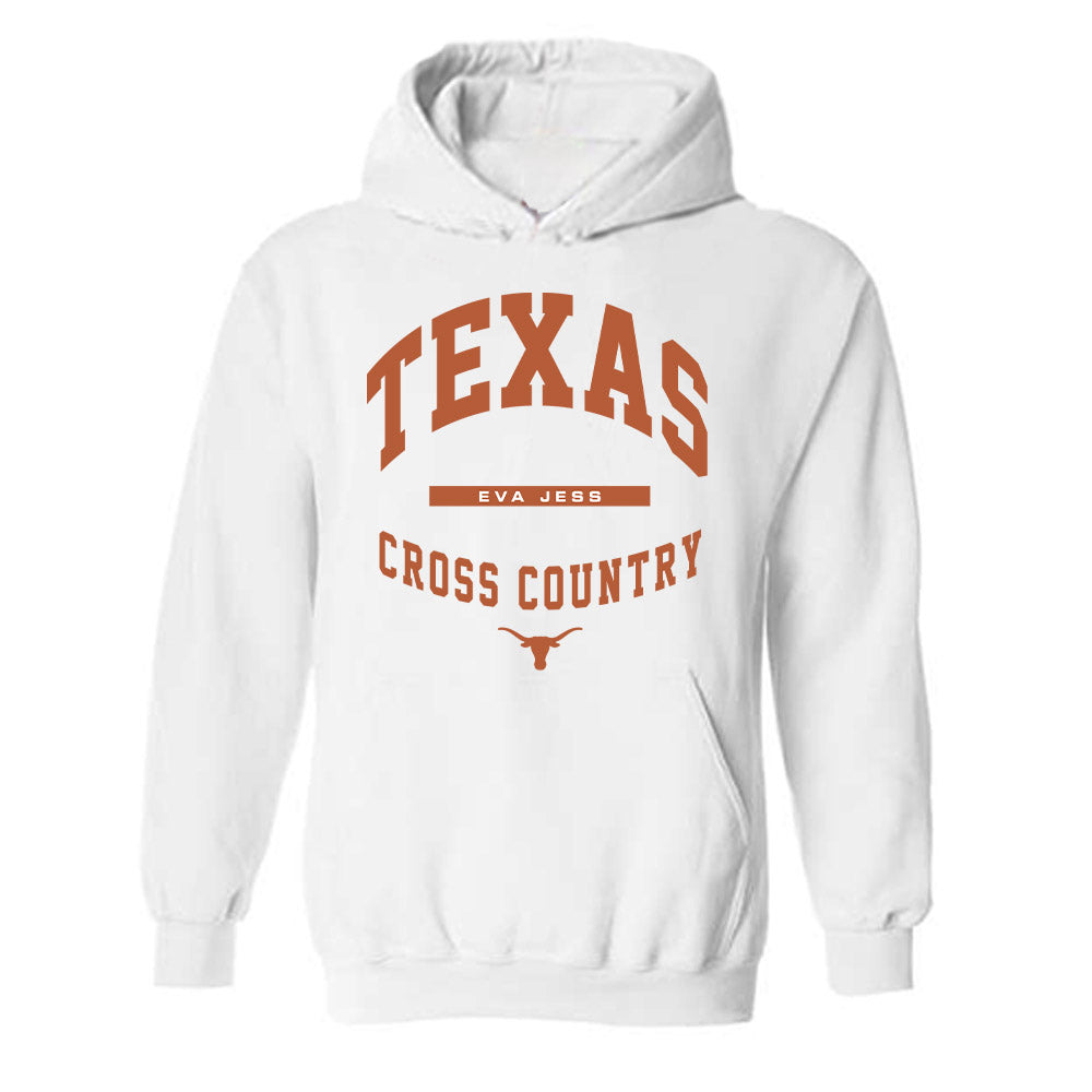 Texas - NCAA Women's Cross Country : Eva Jess - Classic Fashion Shersey Hooded Sweatshirt-0