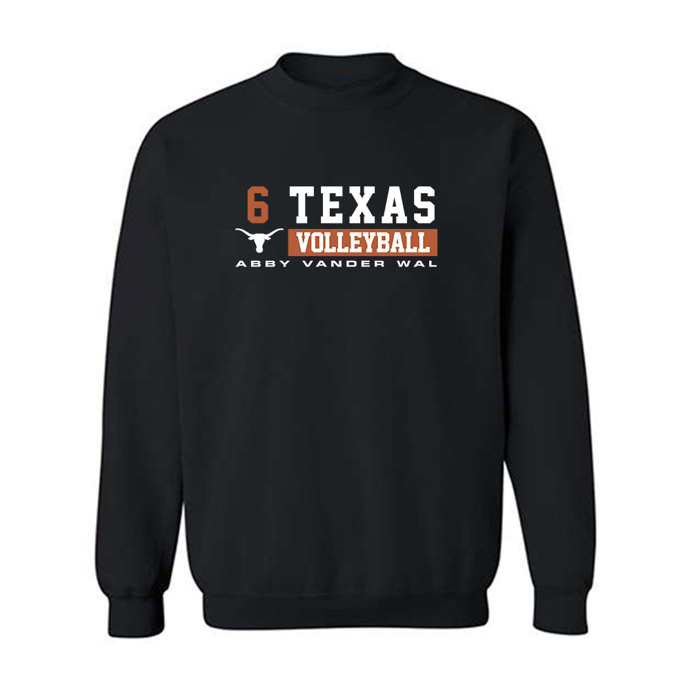 Texas - NCAA Women's Volleyball : Abby Vander Wal - Classic Fashion Shersey Crewneck Sweatshirt-0