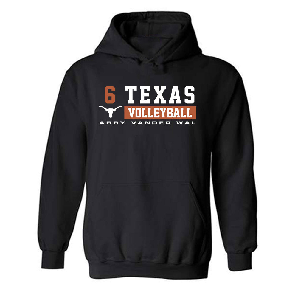 Texas - NCAA Women's Volleyball : Abby Vander Wal - Classic Fashion Shersey Hooded Sweatshirt-0