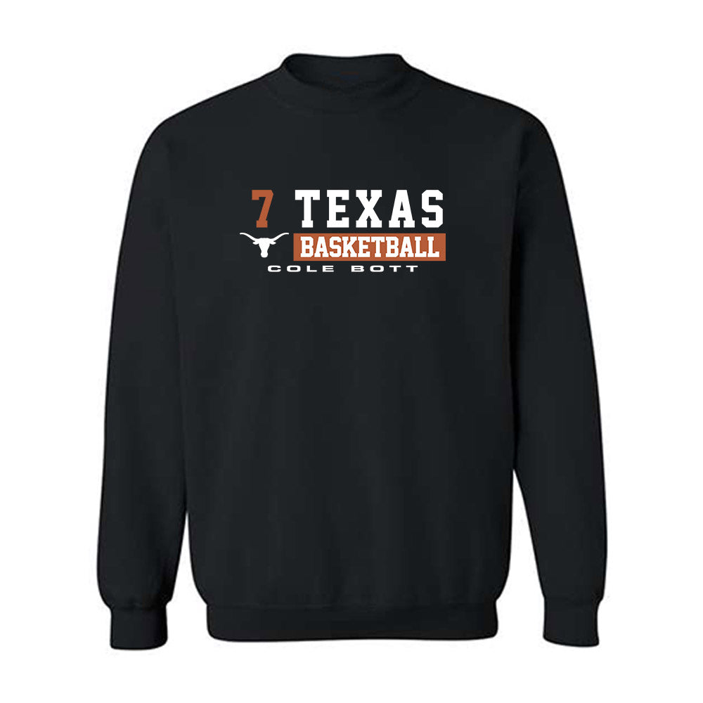 Texas - NCAA Men's Basketball : Cole Bott - Classic Fashion Shersey Crewneck Sweatshirt-0