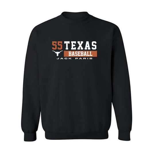 Texas - NCAA Baseball : Jack Paris - Classic Fashion Shersey Crewneck Sweatshirt-0