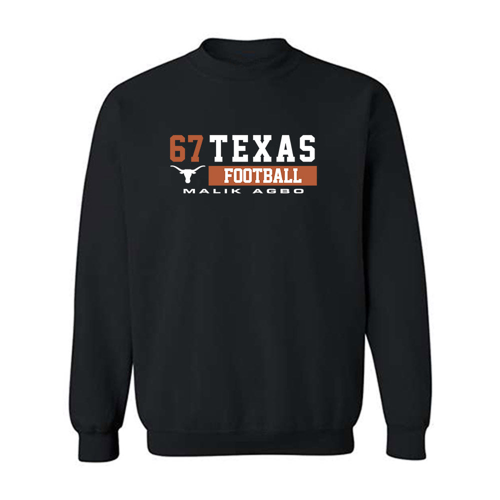 Texas - NCAA Football : Malik Agbo - Classic Fashion Shersey Crewneck Sweatshirt