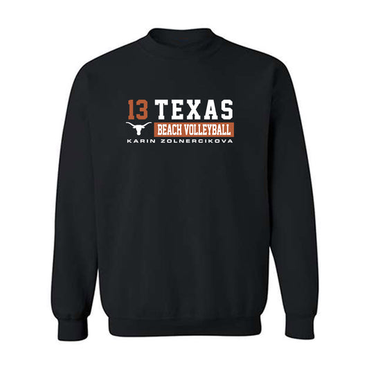 Texas - NCAA Beach Volleyball : Karin Zolnercikova - Classic Fashion Shersey Crewneck Sweatshirt-0