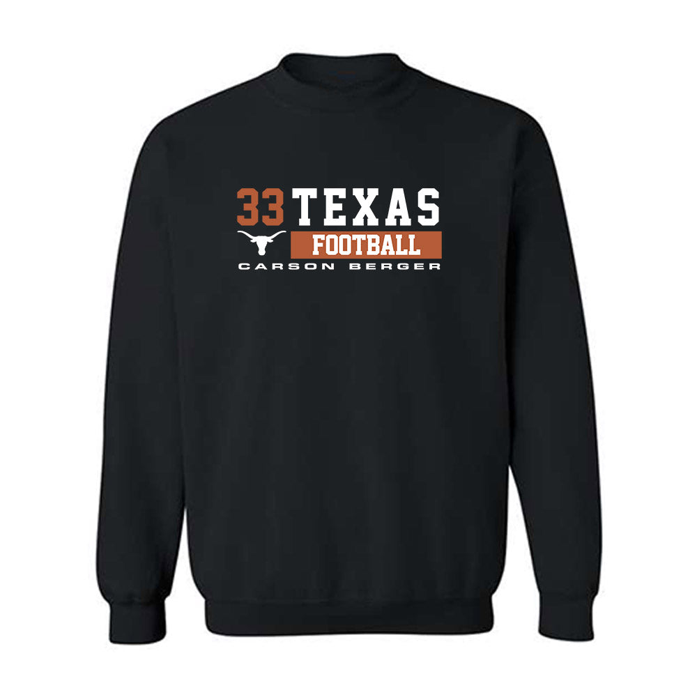 Texas - NCAA Football : Carson Berger - Classic Fashion Shersey Crewneck Sweatshirt-0