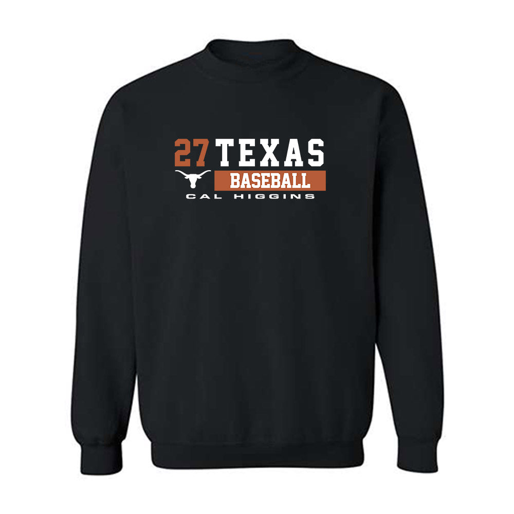 Texas - NCAA Baseball : Cal Higgins - Classic Fashion Shersey Crewneck Sweatshirt-0