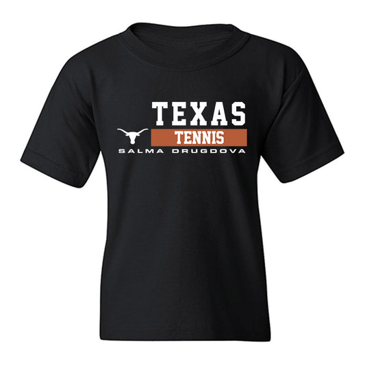 Texas - NCAA Women's Tennis : Salma Drugdova - Classic Fashion Shersey Youth T-Shirt-0