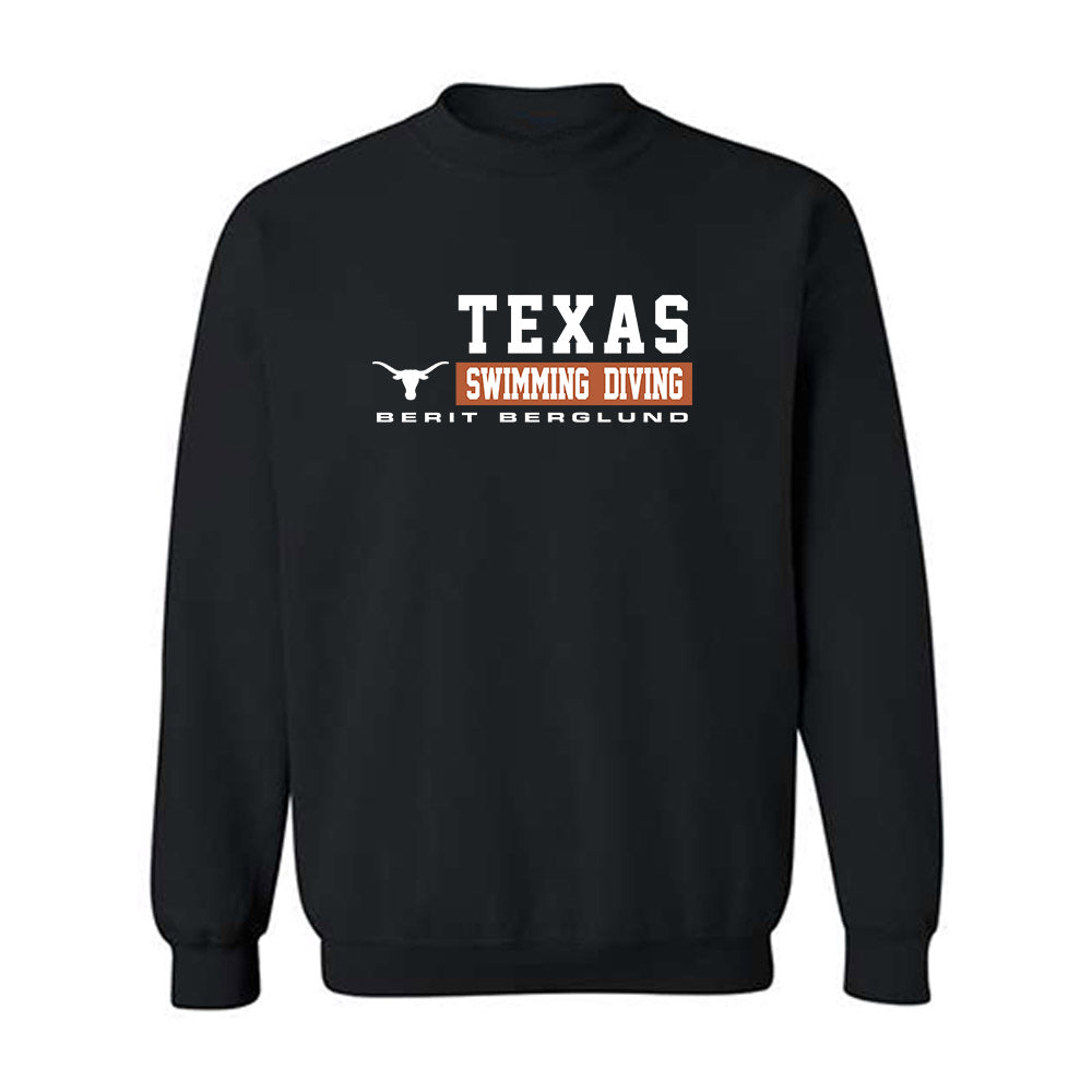 Texas - NCAA Women's Swimming & Diving : Berit Berglund - Classic Fashion Shersey Crewneck Sweatshirt-0