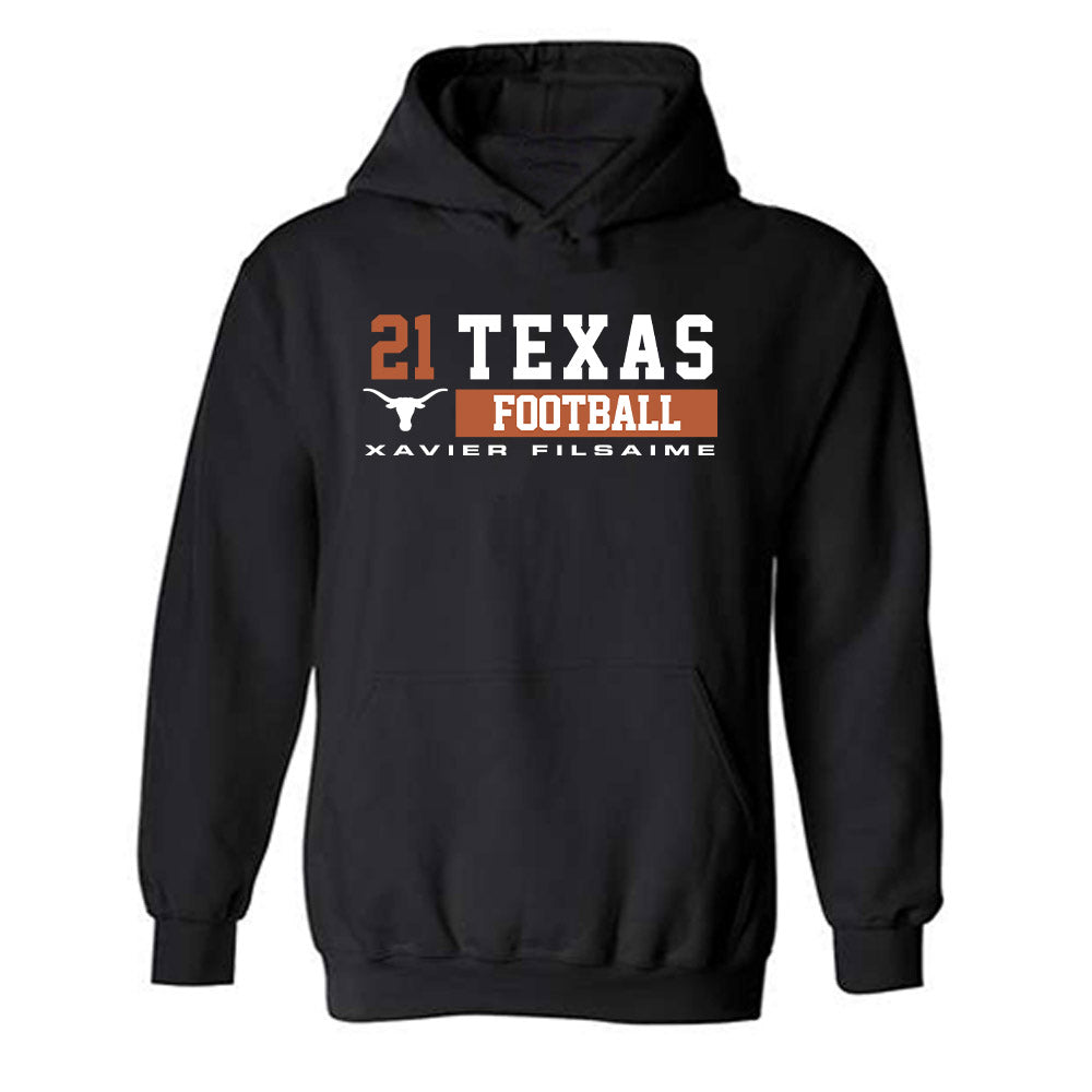 Texas - NCAA Football : Xavier Filsaime - Classic Fashion Shersey Hooded Sweatshirt