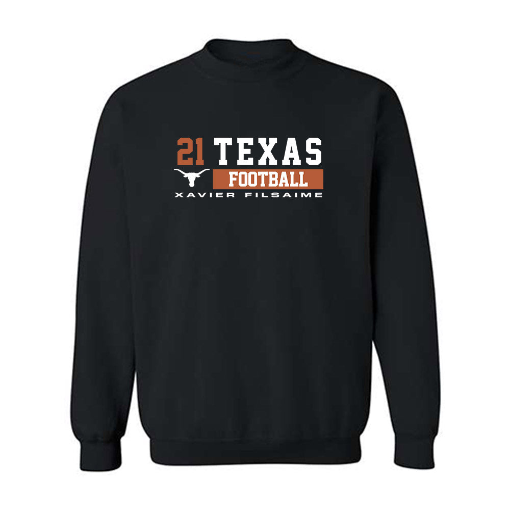 Texas - NCAA Football : Xavier Filsaime - Classic Fashion Shersey Crewneck Sweatshirt