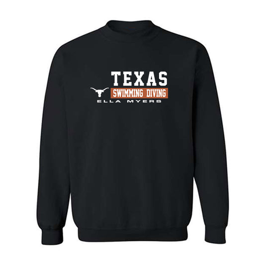 Texas - NCAA Women's Swimming & Diving : Ella Myers - Classic Fashion Shersey Crewneck Sweatshirt-0