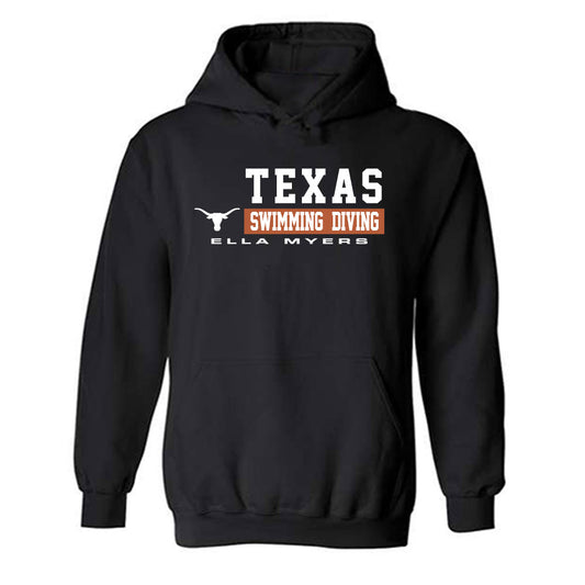 Texas - NCAA Women's Swimming & Diving : Ella Myers - Classic Fashion Shersey Hooded Sweatshirt-0