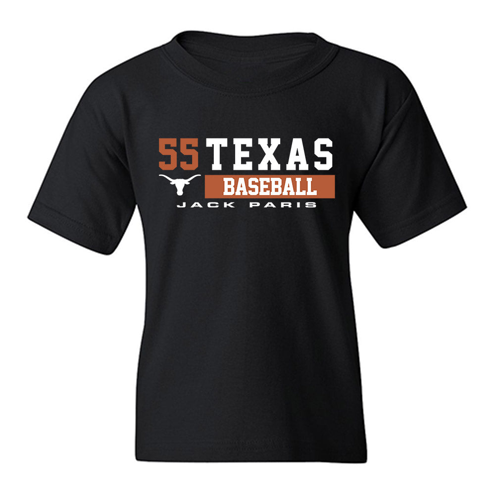 Texas - NCAA Baseball : Jack Paris - Classic Fashion Shersey Youth T-Shirt-0