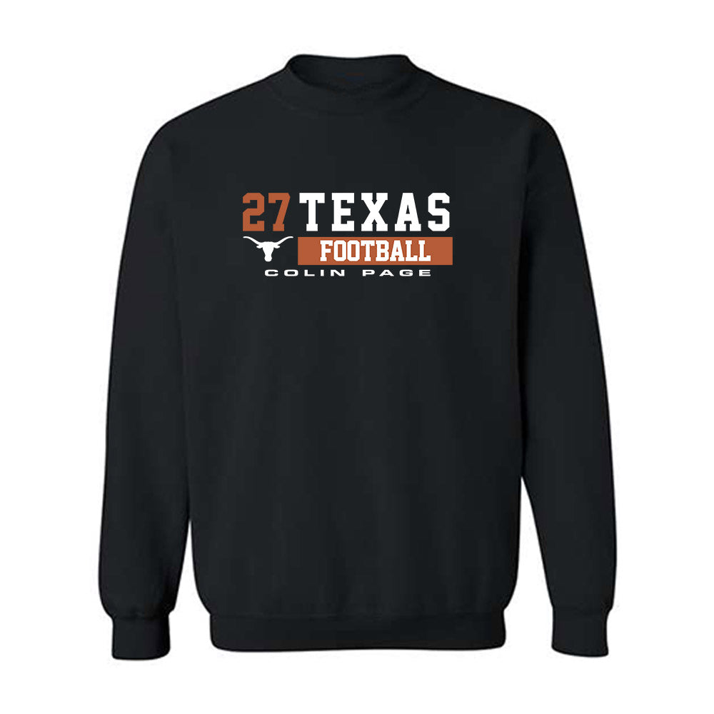 Texas - NCAA Football : Colin Page - Classic Fashion Shersey Crewneck Sweatshirt