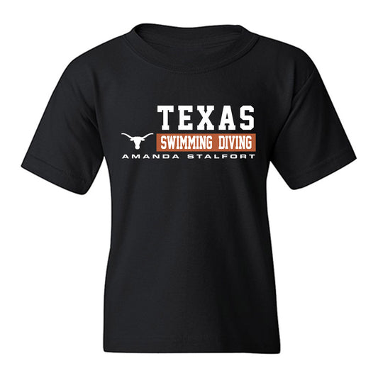 Texas - NCAA Women's Swimming & Diving : Amanda Stalfort - Classic Fashion Shersey Youth T-Shirt-0