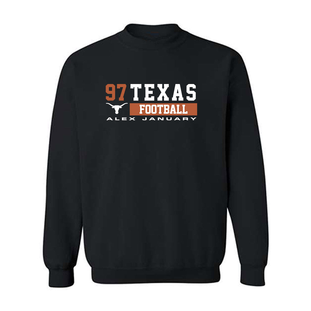 Texas - NCAA Football : Alex January - Classic Fashion Shersey Crewneck Sweatshirt